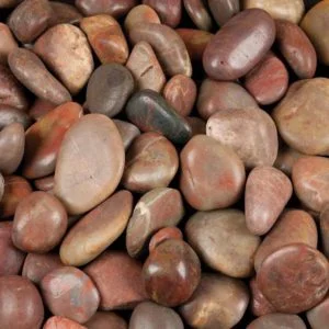 Red Polished Beach Pebbles