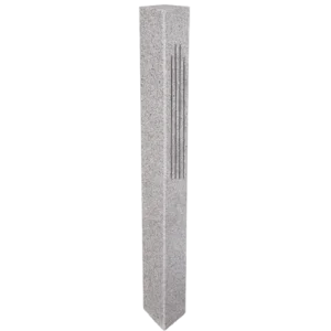 6″x6″x7′ Granite Mailbox Post – (2 Fluted / 2 Thermal Sides)
